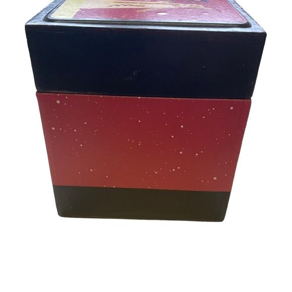 Christmas Coasters Red and Black Snowmen In Wood Box - Picture 7 of 9